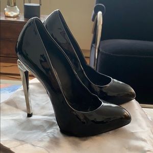 Giuseppe Zanotti black patent stilettos